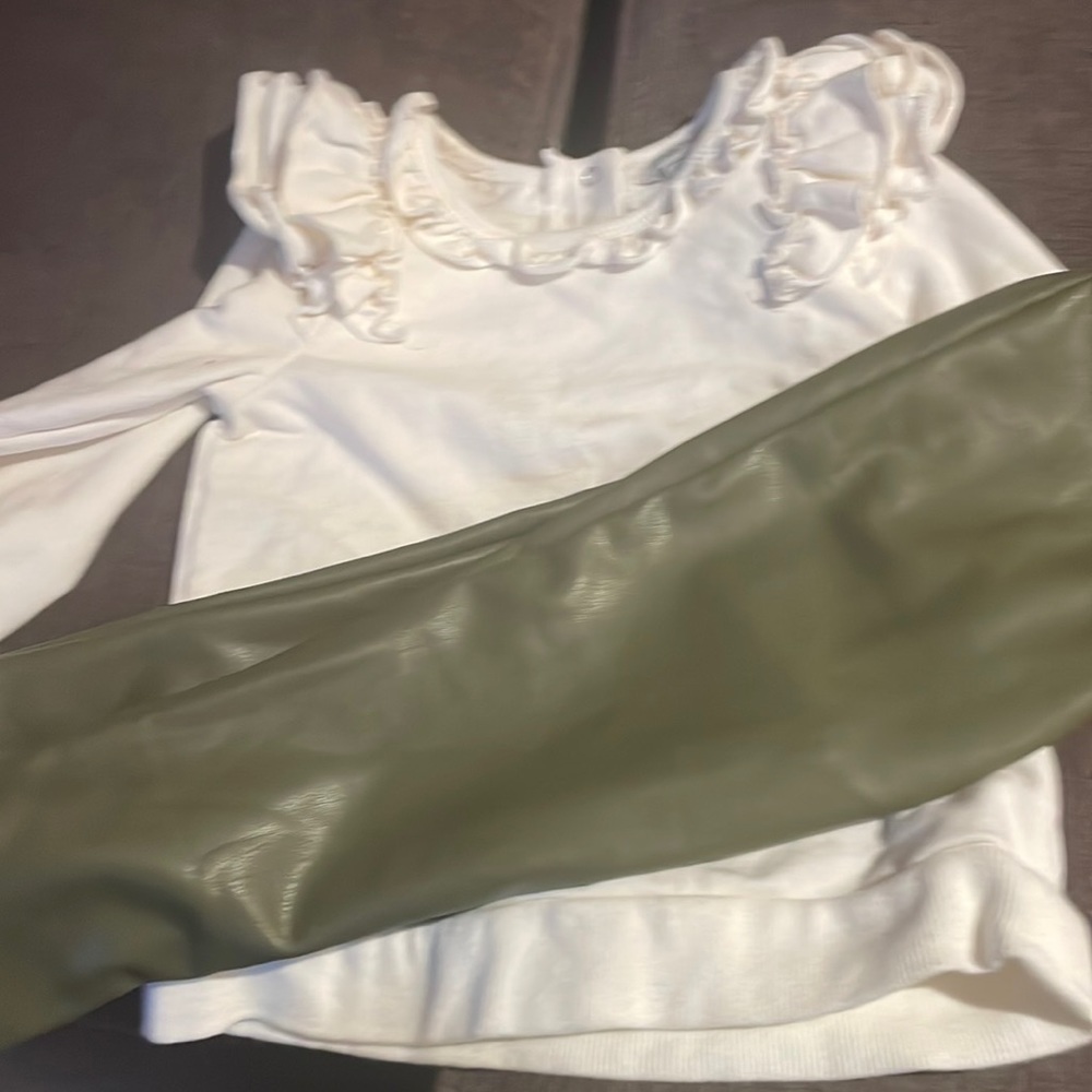 Little girls two piece faux outfit